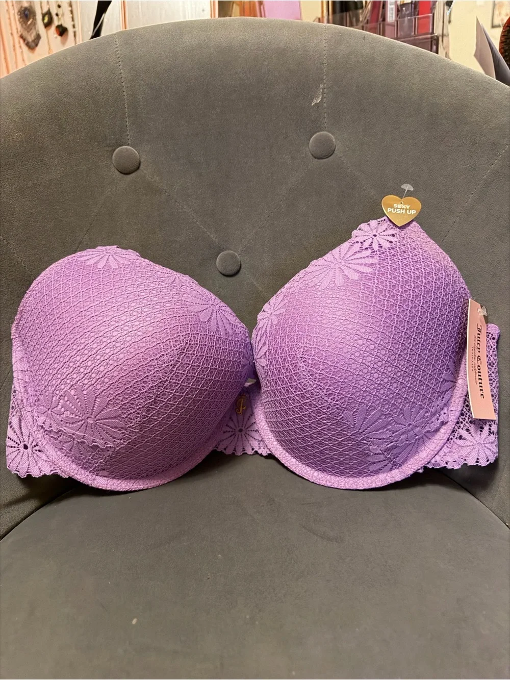 Juicy couture Purple Lace Push-Up Bra - Women Intimates